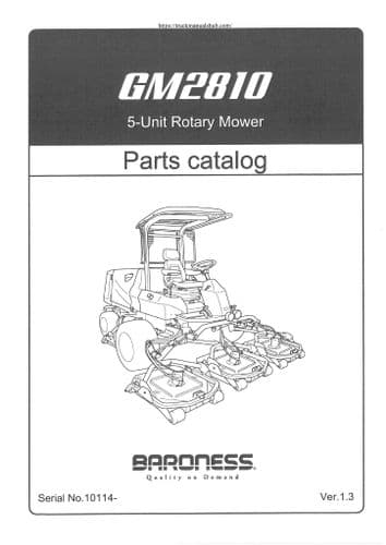 Baroness 5 Unit Rotary Mower GM2810 Parts Manual
