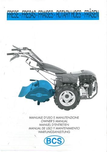 BCS Rotary Hoes Operators Manual
