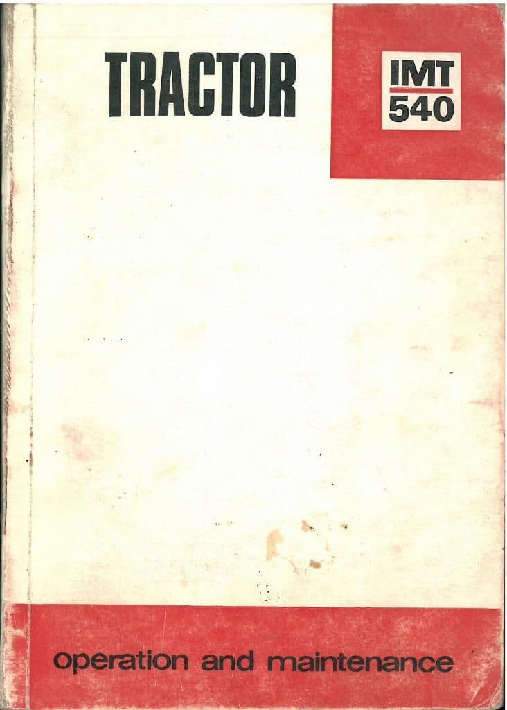 Belarus Tractor 540 Operators Manual