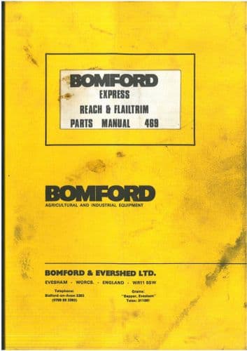 Bomford Express Reach & Flailtrim 469 Parts Manual