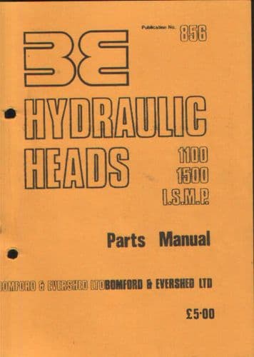 Bomford Hydraulic Heads 1100 1500 I.S.M.P. Parts Manual