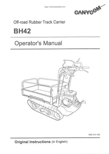 Canycom Off Road Rubber Track Carrier BH42 Operators Manual