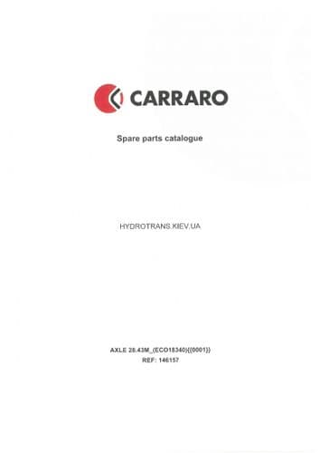 Carraro Rear Axle 28.43M Parts Manual