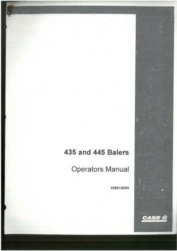 Case Baler 435 & 445 Operators Manual