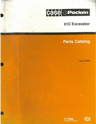 Case Crawler Excavator 61 C Parts Manual - 61 C