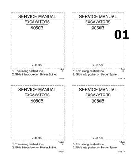 Case Crawler Excavator 9050B Workshop Service Manual