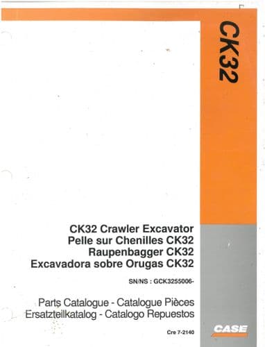 Case Crawler Excavator CK32 Parts Manual - CK 32