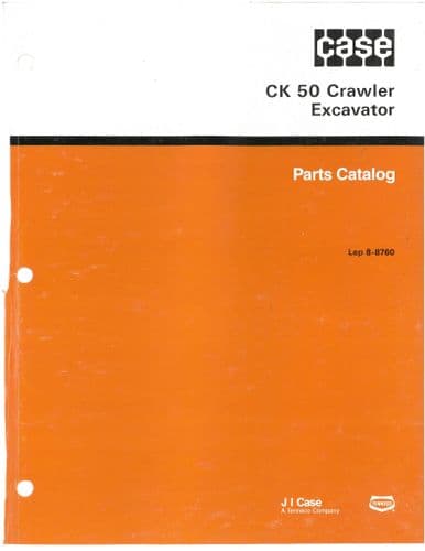 Case Crawler Excavator CK50 Parts Manual