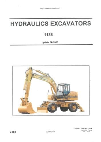 Case Hydraulic Excavator 1188 Workshop Service Manual