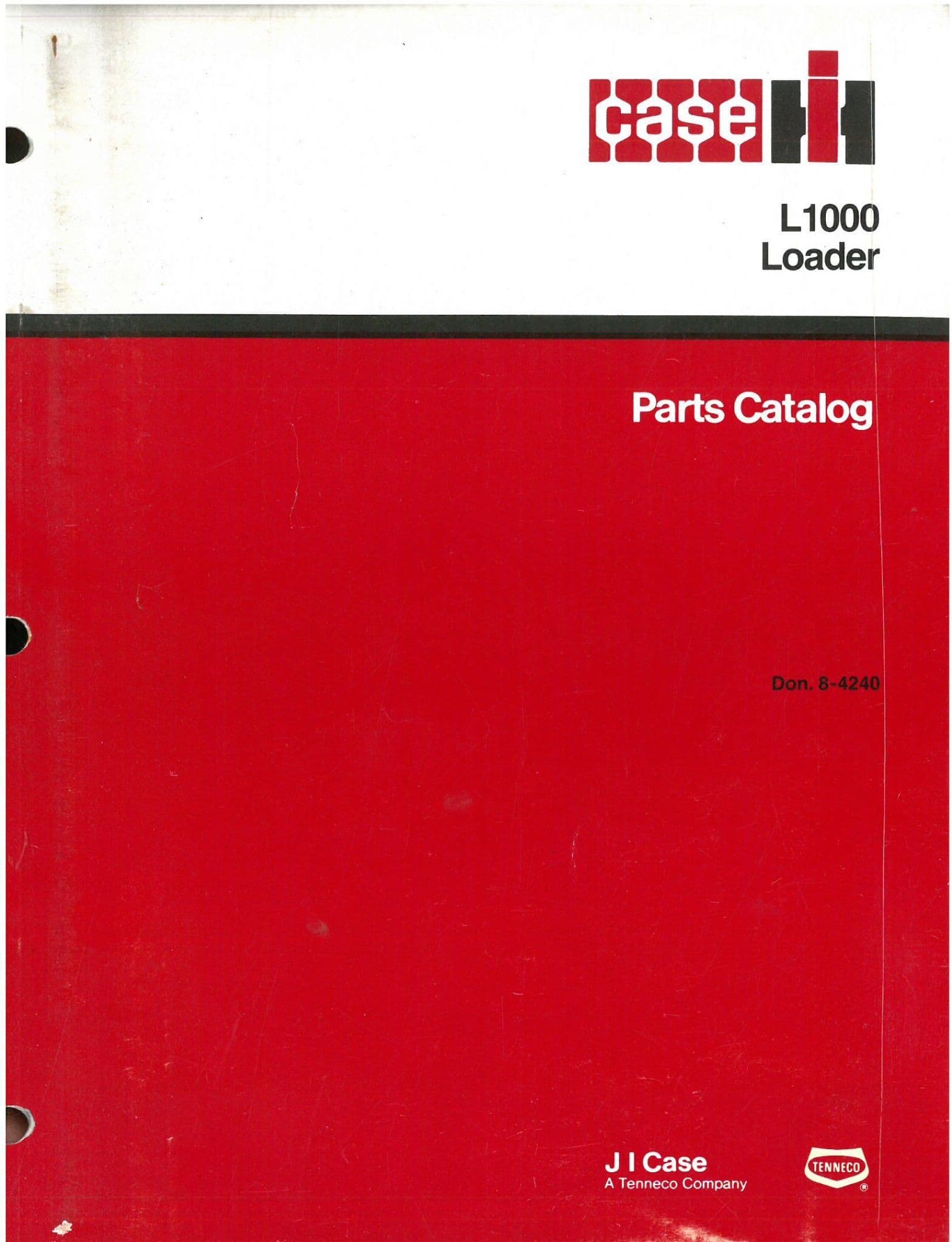 Case IH Loader L1000 Parts Manual