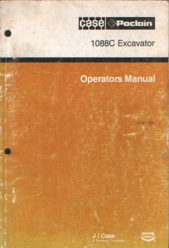 Case Poclain 1088C Crawler Excavator Operators Manual
