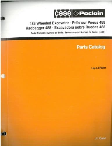 Case Poclain Hydraulic Wheeled Excavator 488 Parts Manual