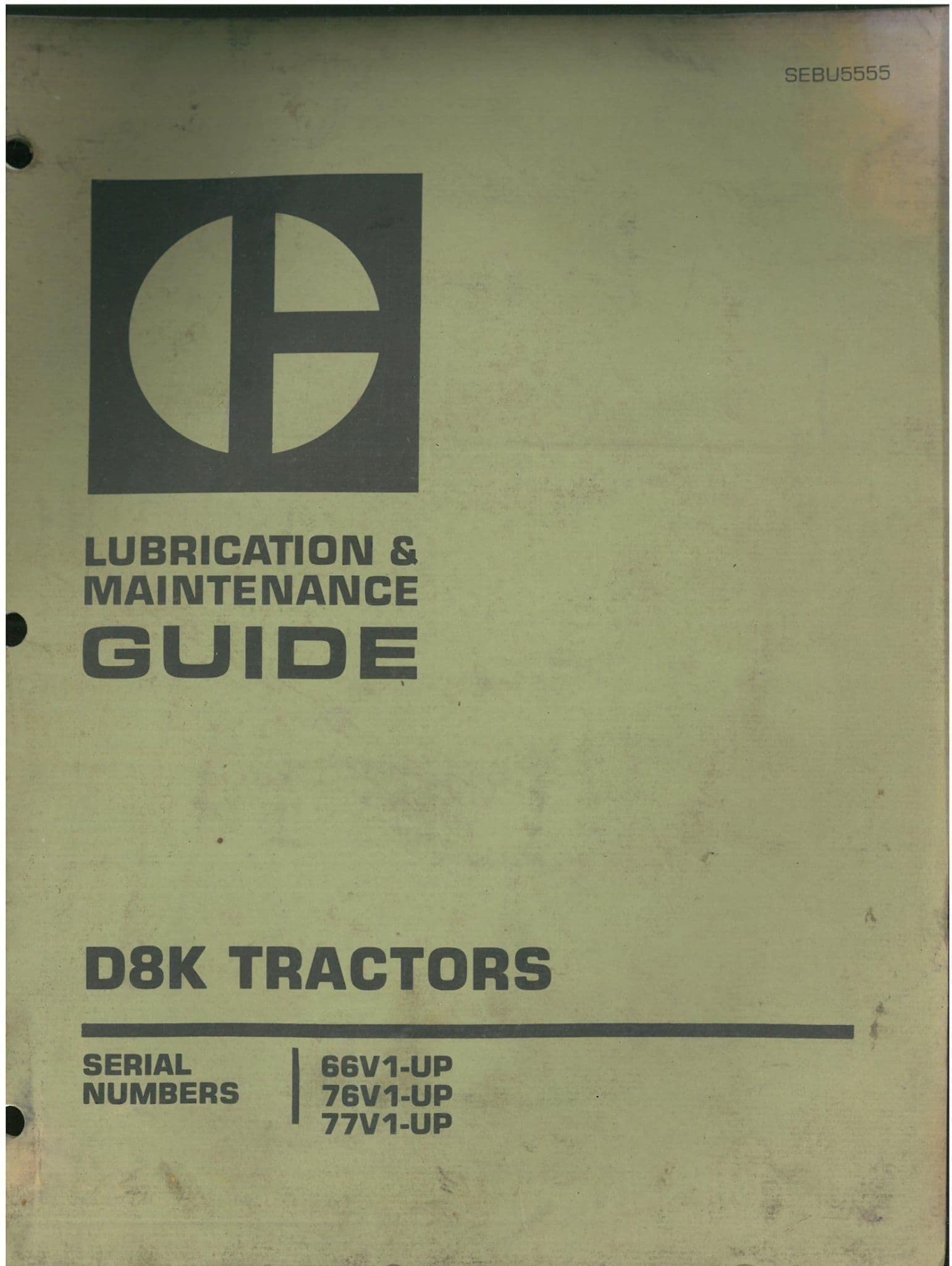 Caterpillar D8K Tractor Lubrication & Maintenance Guide Manual