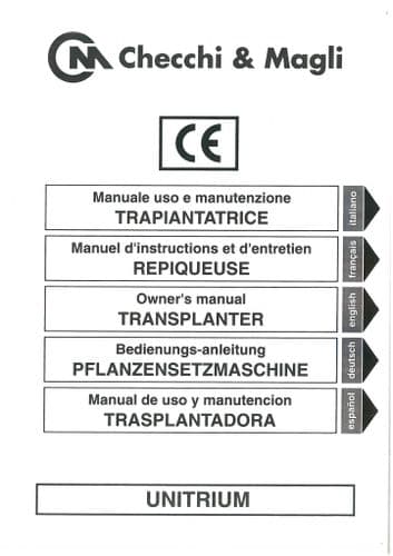 Checchi & Magli Transplanter UniTrium Operators Manual