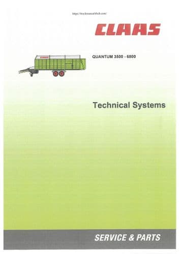 Claas Quantum 3500 - 6800 Technical System Workshop Manual