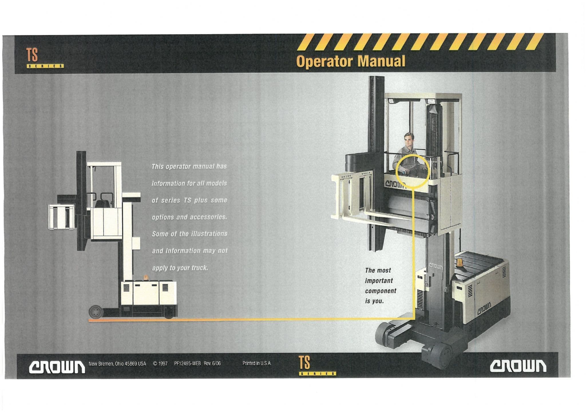 Crown Narrow Aisle Reach Truck Series TS 40 Operators Manual