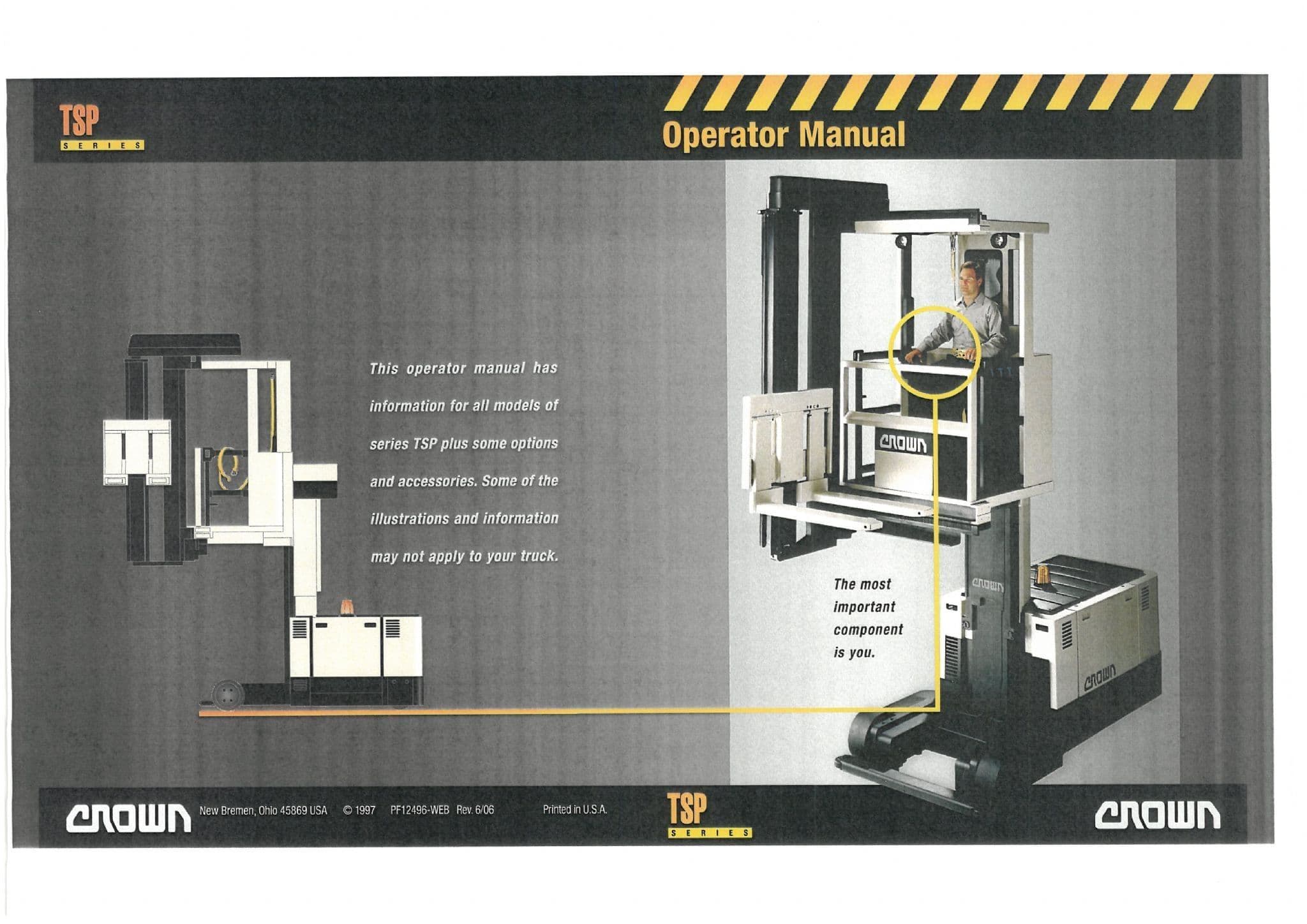 Crown Narrow Aisle Reach Truck Series TSP  30 Operators Manual