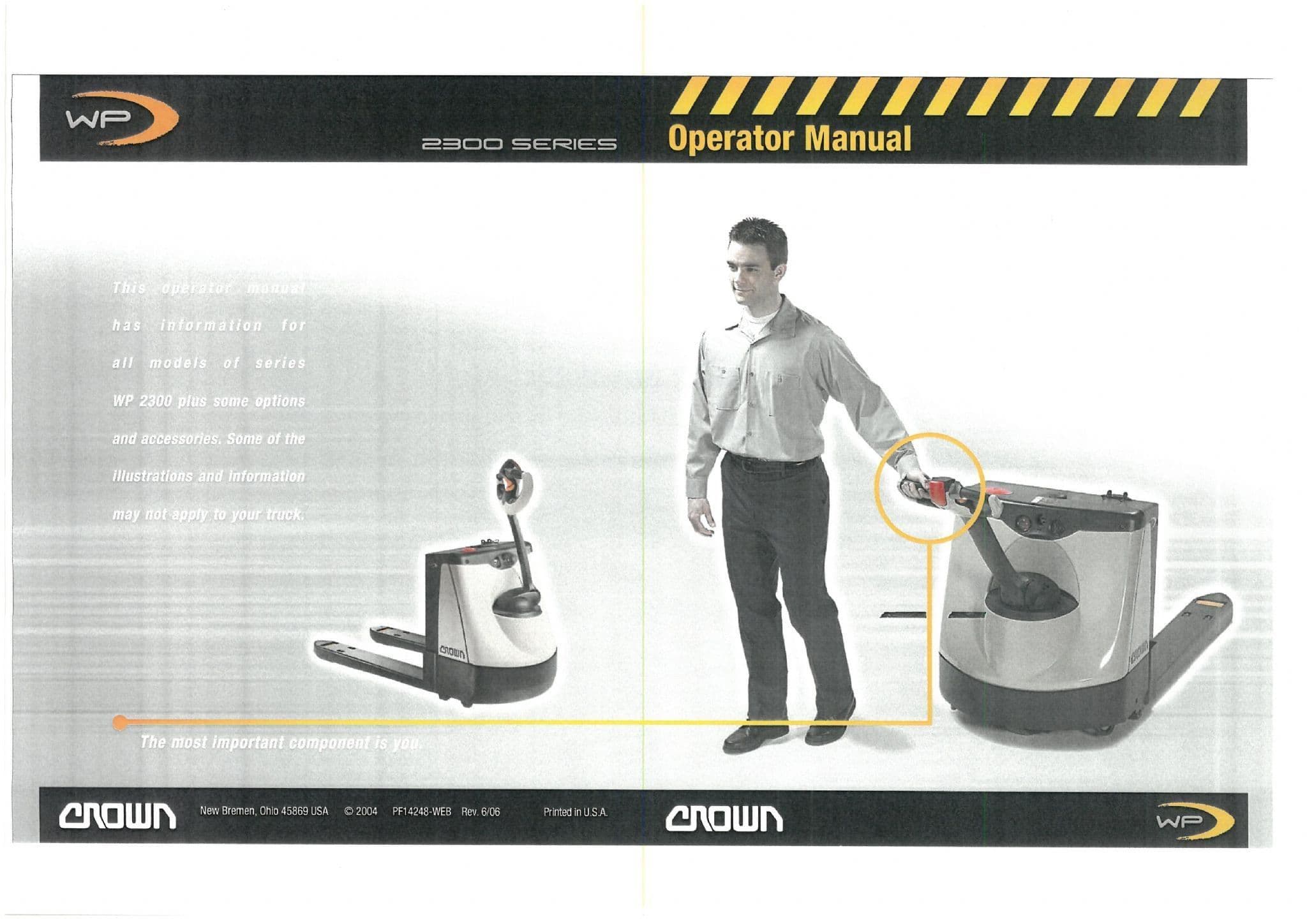 Crown Walkie Pallet Truck WP2300 Operators Manual