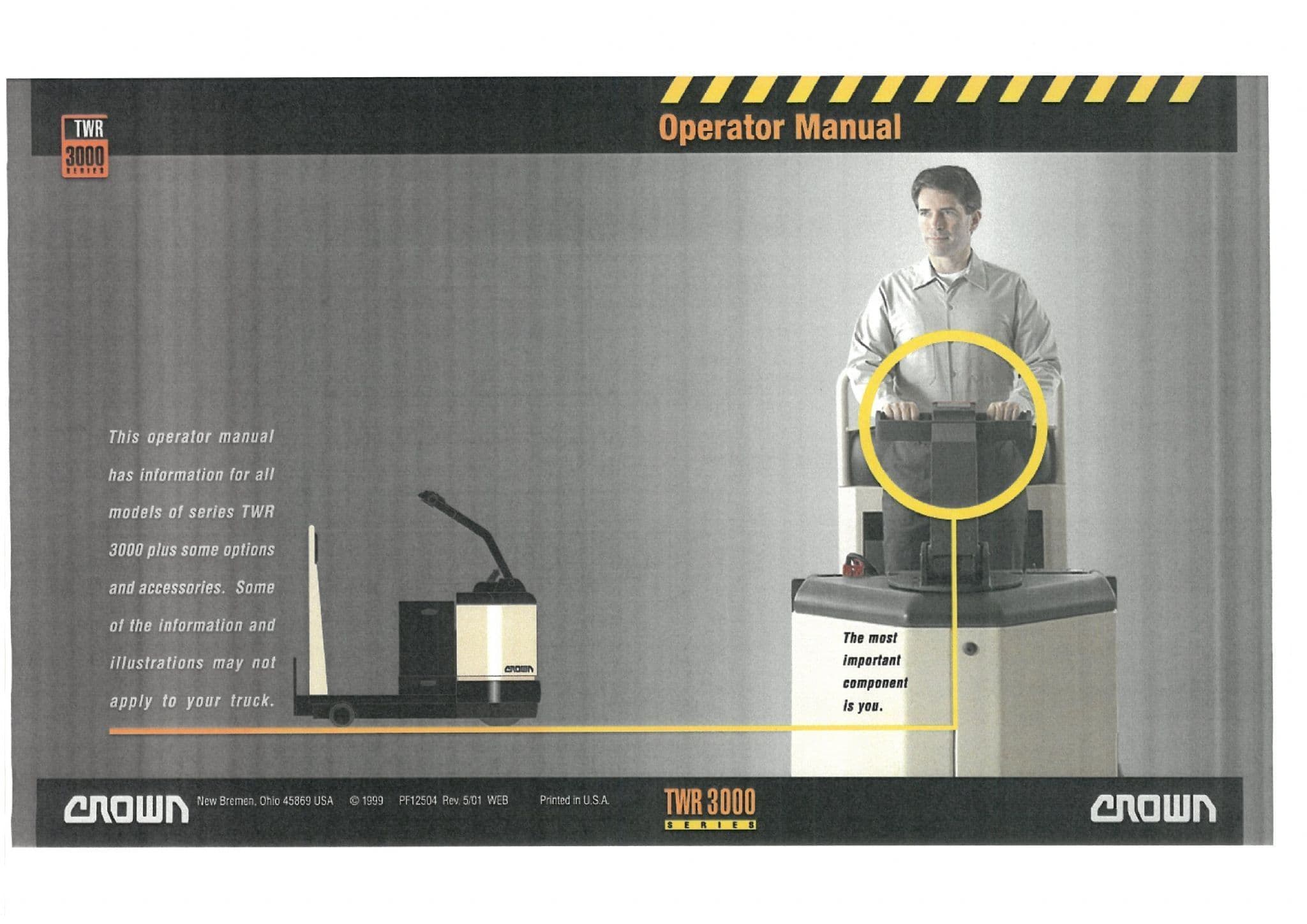 Crown Walkie Rider Truck Series TRW 3000 Operators Manual
