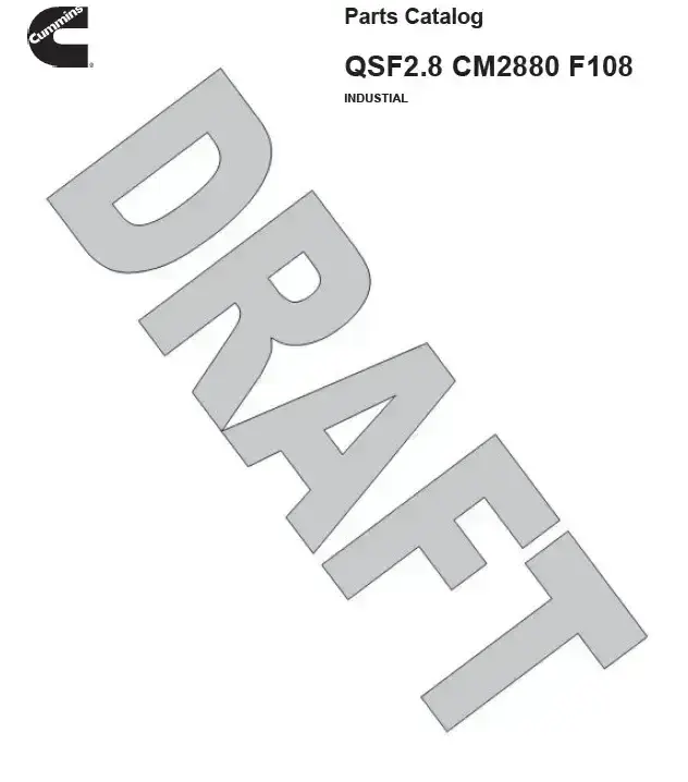 Cummins Engine QSF2 8 CM2880 F108 Parts Manual
