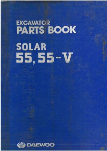 Daewoo Hydraulic Excavator Solar 55, 55-V Parts Manual - 55V