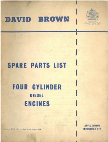 David Brown Engine  AD.4, AD.4.3 CAD.4.3, AD.4,25 CAD.430, SD.4, SD.4.3 Parts Manual