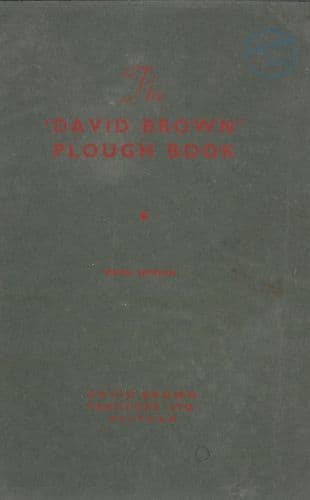 David Brown Plough Book Series PU1 PU2 PU3 PU4 & PU5 Operators Manual