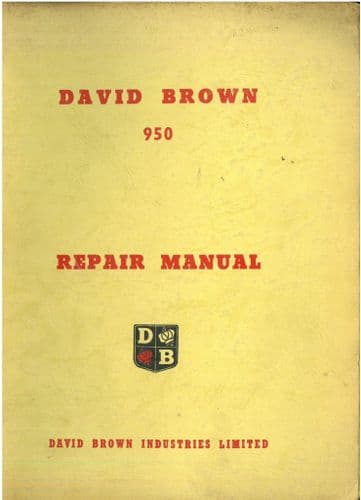 David Brown Tractor 950 T & U - Hydraulic System Only Workshop Repair Manual