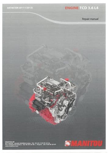 Deutz Engine TCD 3.6 L4 Workshop Service Manual