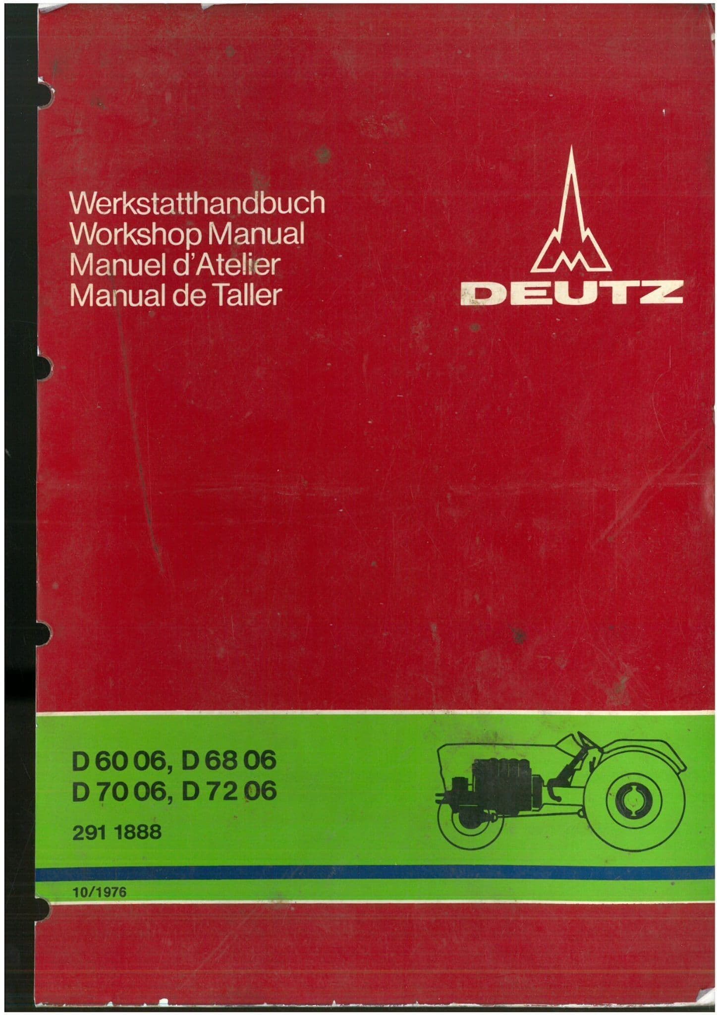 Deutz Tractor D60 06 D68 06 D70 06 D72 06 Chassis Workshop Manual