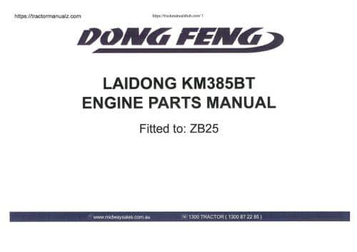 Dongfeng Engine Laidong KM385BT Parts Manual