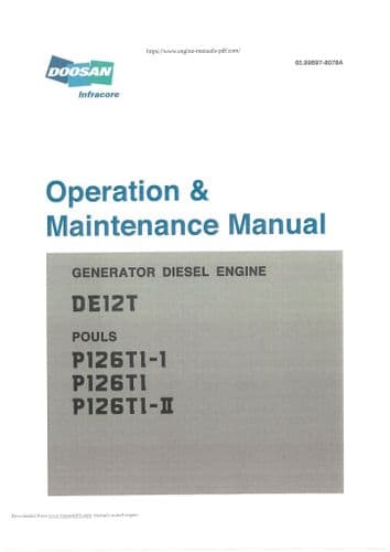 Doosan Diesel Engine DE12T Operators Manual