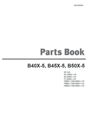 Doosan Forklift Diesel  B40X-5 B45X-5 B50X-5 Parts Manual