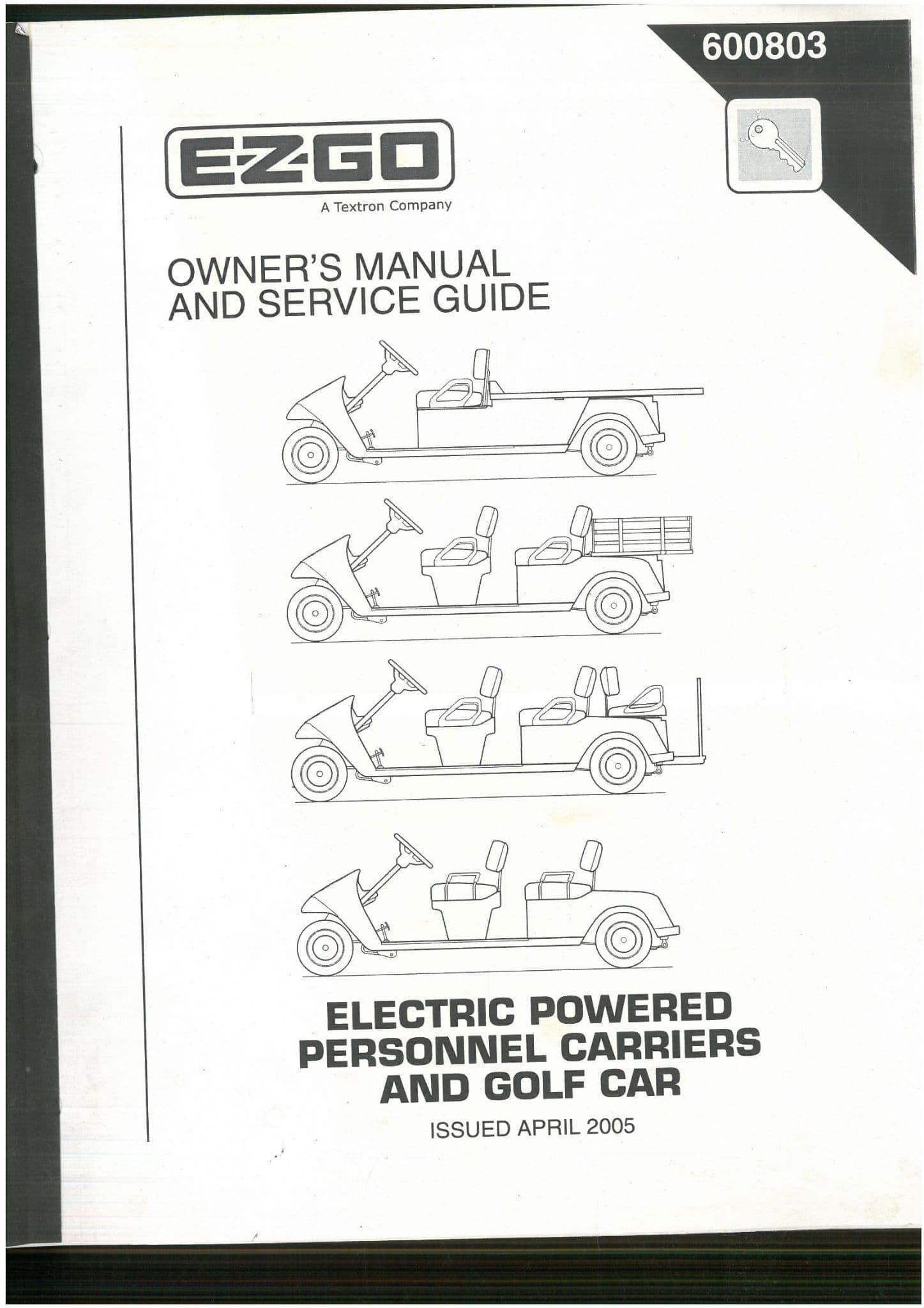 Ezgo  Textron Electric Powered Personnel Carriers & Golf Cars  Shuttle 2, 4 & 6 TE5 Operators Manual