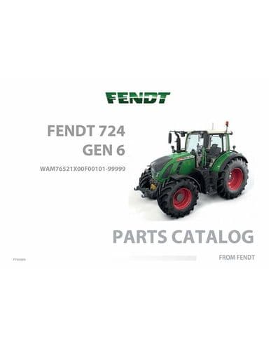 Fendt Tractor 724 Vario Gen 6 Parts Manual