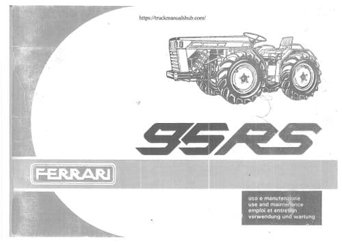 Ferrari Agricultural Tractor 95RS Operators Manual