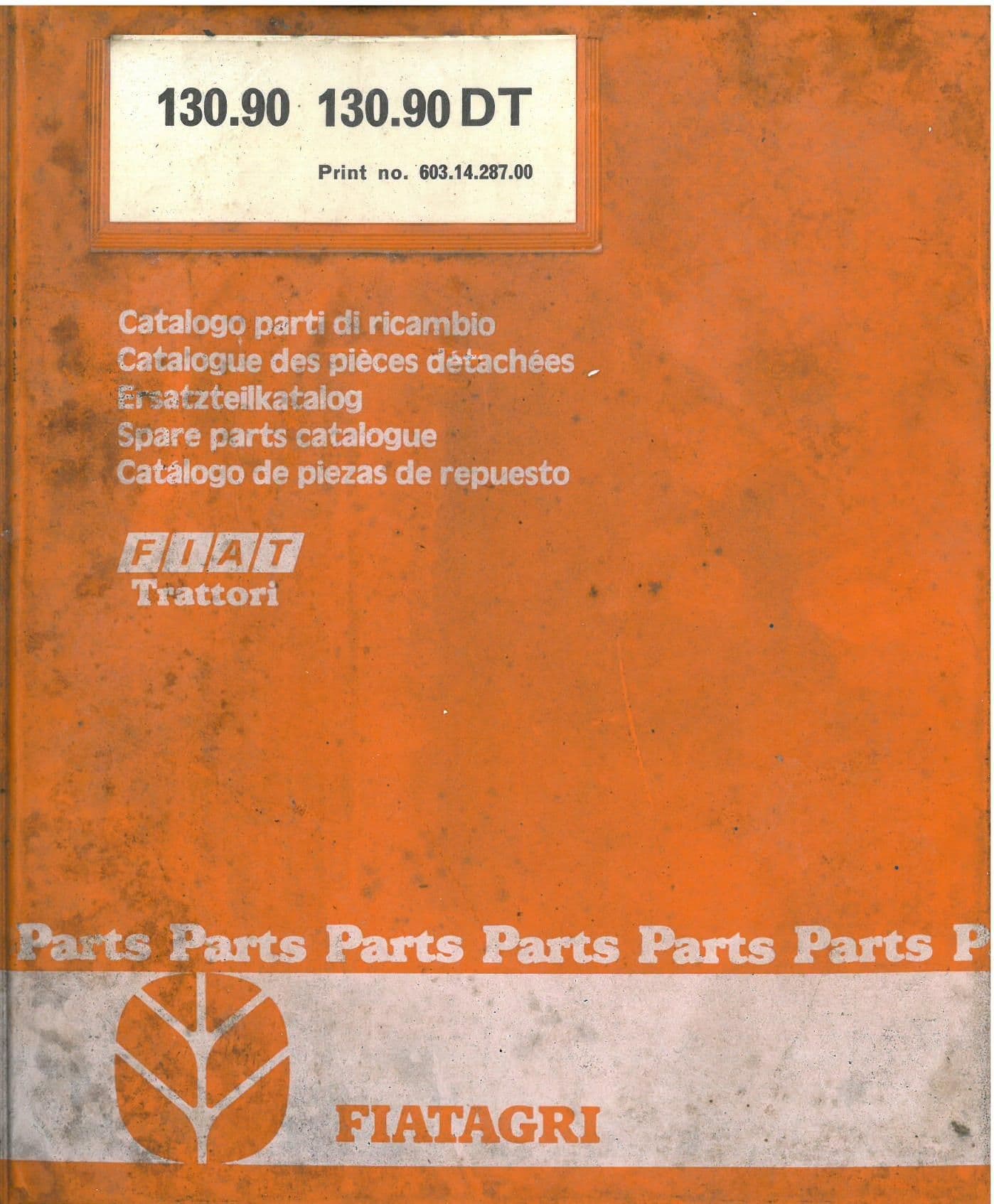 Fiat Tractor 130-90 & 130-90dt Parts Manual + 4WD Versions