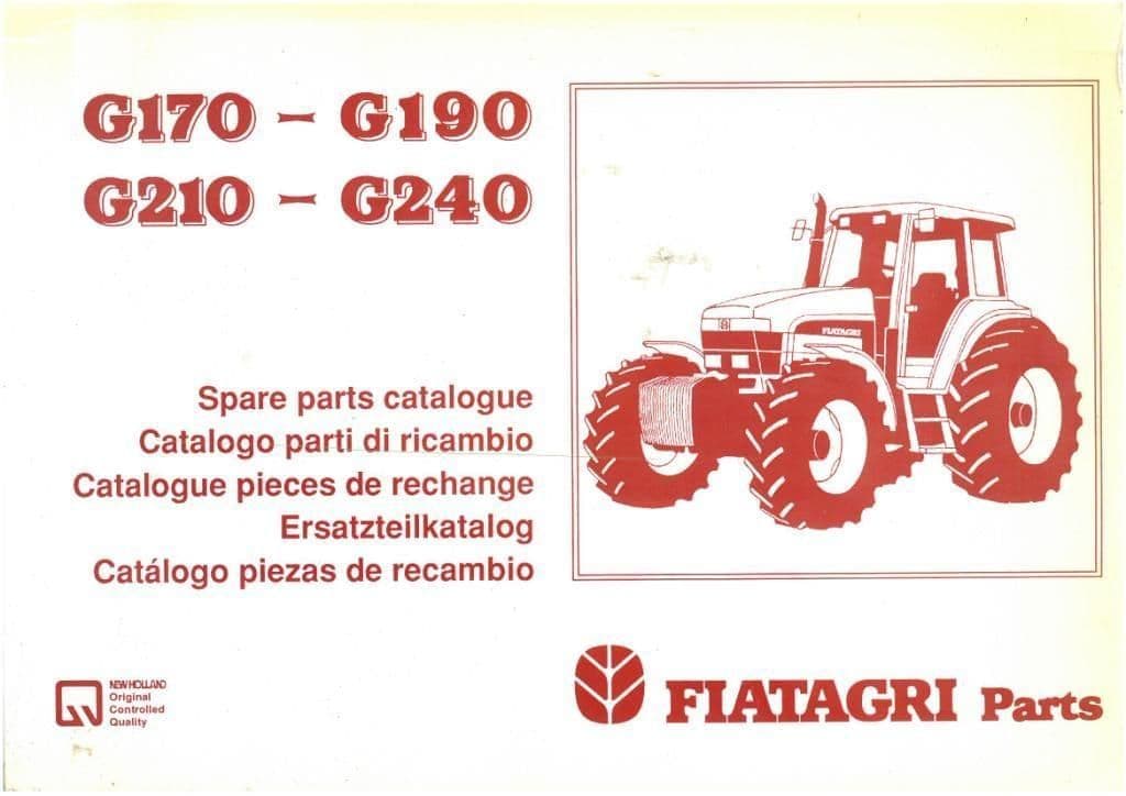 Fiatagri Tractor G170 G190 G210 G240 Parts Manual