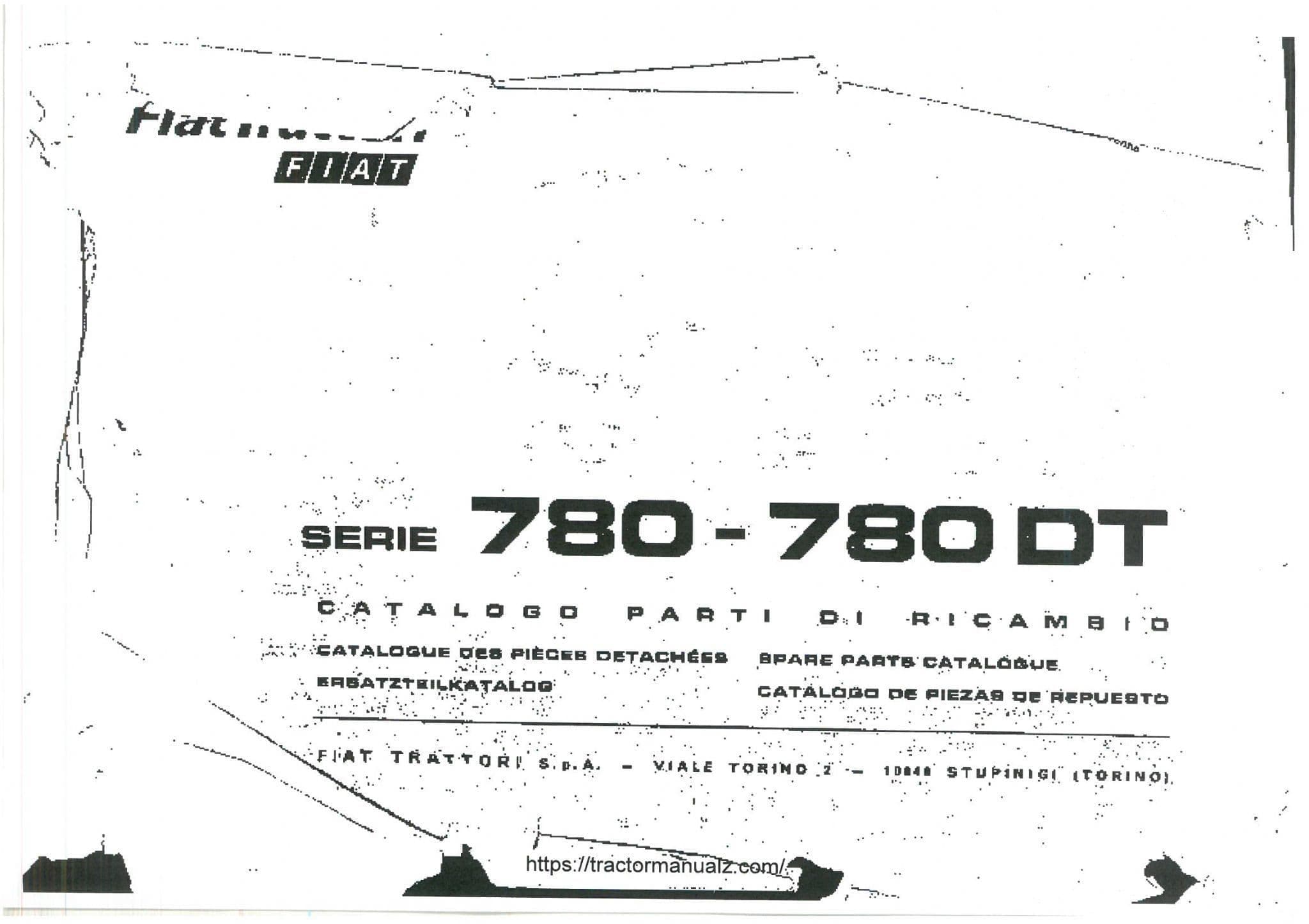 FiatTratori Fiat Tractor 780 & 780DT Parts Manual