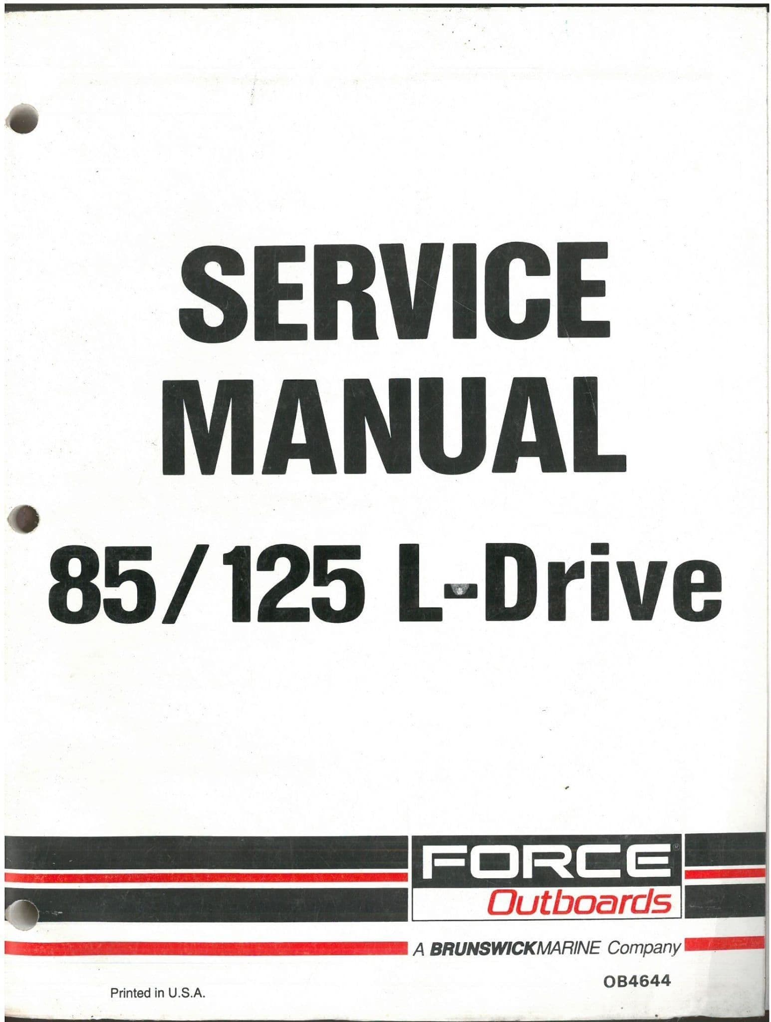 Force Outboards 85/125 LDrive Service Manual