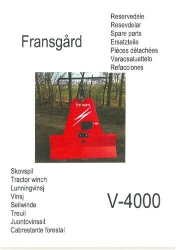 Fransgard Tractor Winch V-4000 Parts Manual