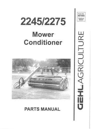 Gehl Mower Conditioner 2245/2275 Parts Manual