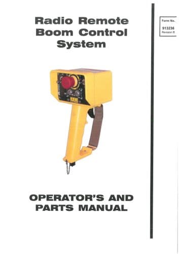 Gehl Radio Remote Boom Control System Operators Manual with Parts List
