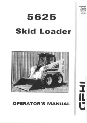 Gehl Skid Loader 5625 Operators Manual