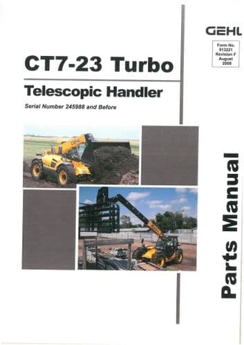 Gehl Telescopic Handler Model CT7-23 Turbo Parts Manual