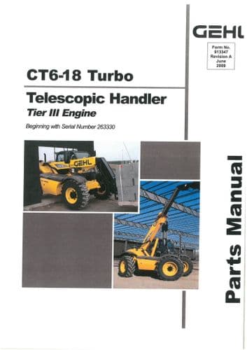 Gehl Telescopic Handler Tier III Engine Model CT6-18 Turbo Parts Manual
