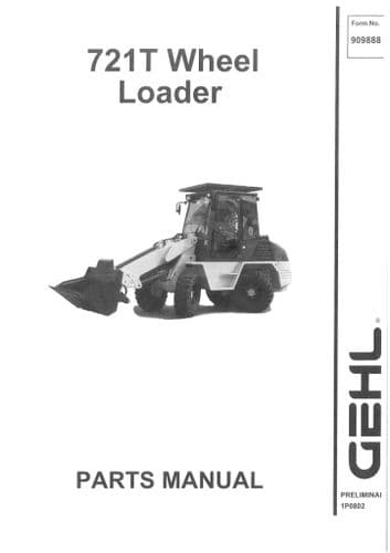 Gehl Wheel Loader Model 721T Parts Manual 721 T