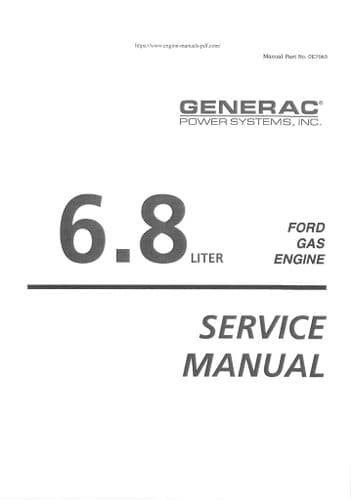Generac Ford Gas Engine 6.8 Workshop Service Manual