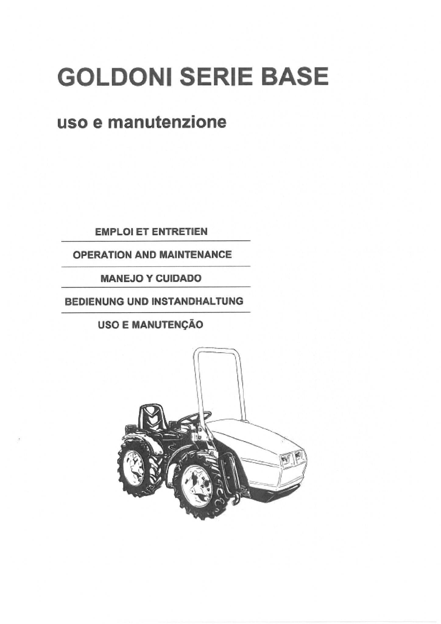 Goldoni Tractor Series Base 20 Operators Manual
