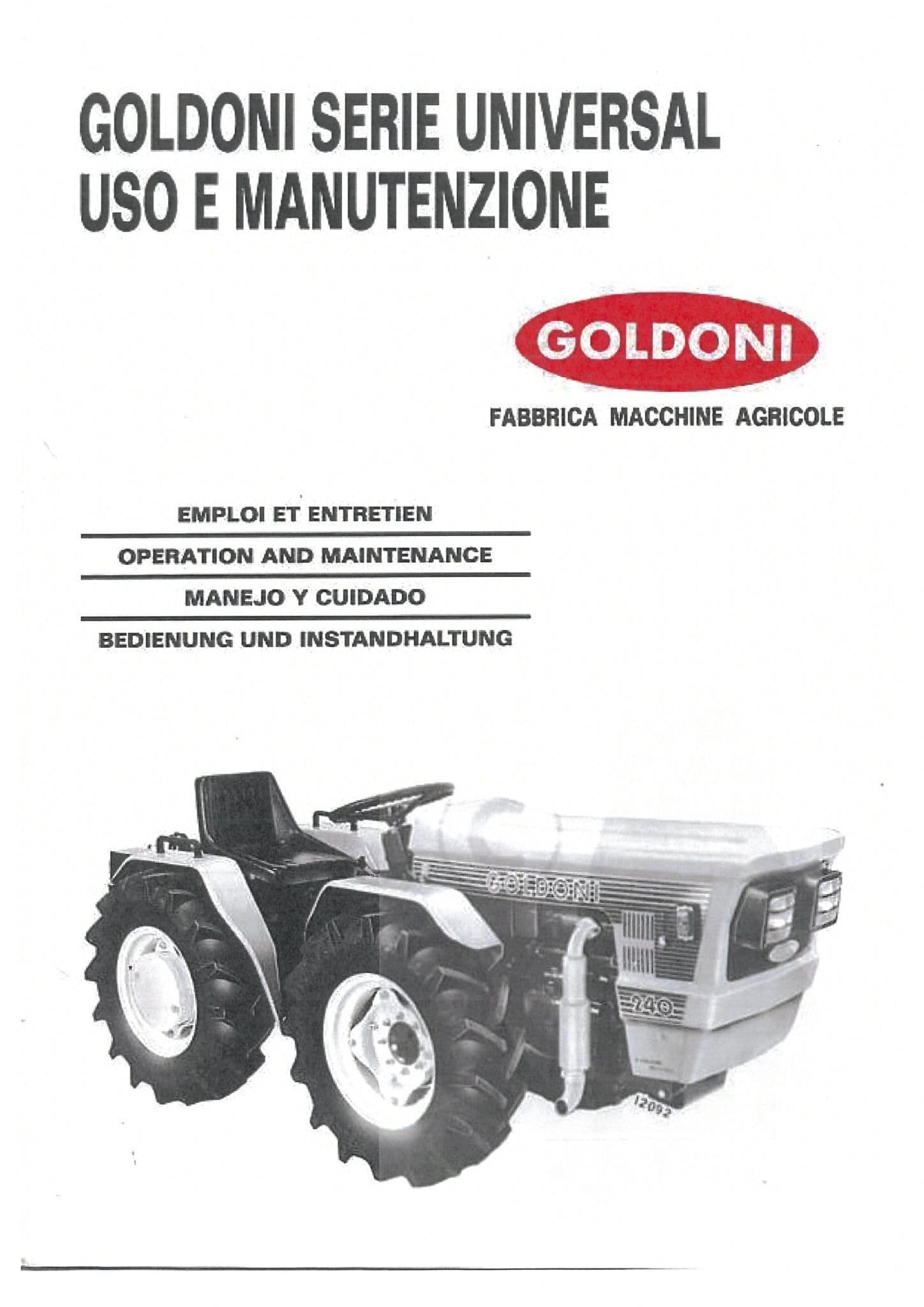 Goldoni Universal Tractor 230 233 236 238 240 Operators Manual